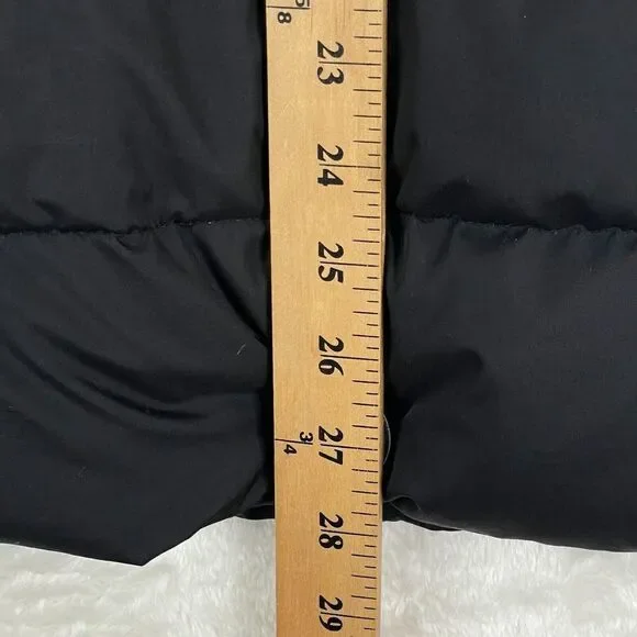 Michael Kors Womens Jacket Small Black Goose Down Quilted Puffer Zip * No Hood - Picture 8 of 13